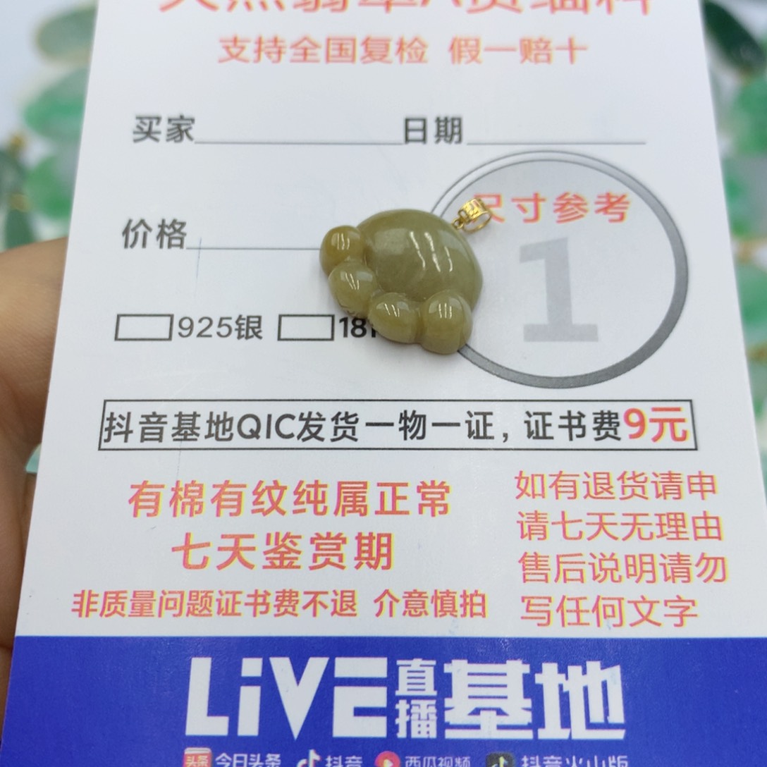 翡翠颈饰18K金镶嵌翡翠