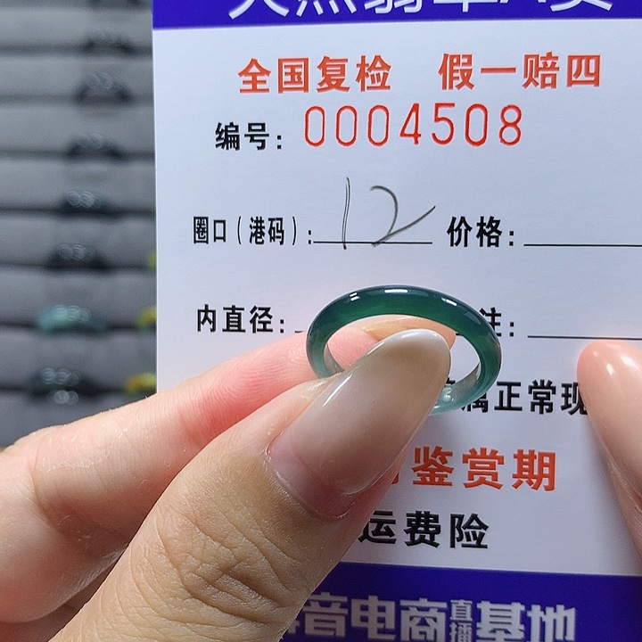 未镶嵌戒圈翡翠4508