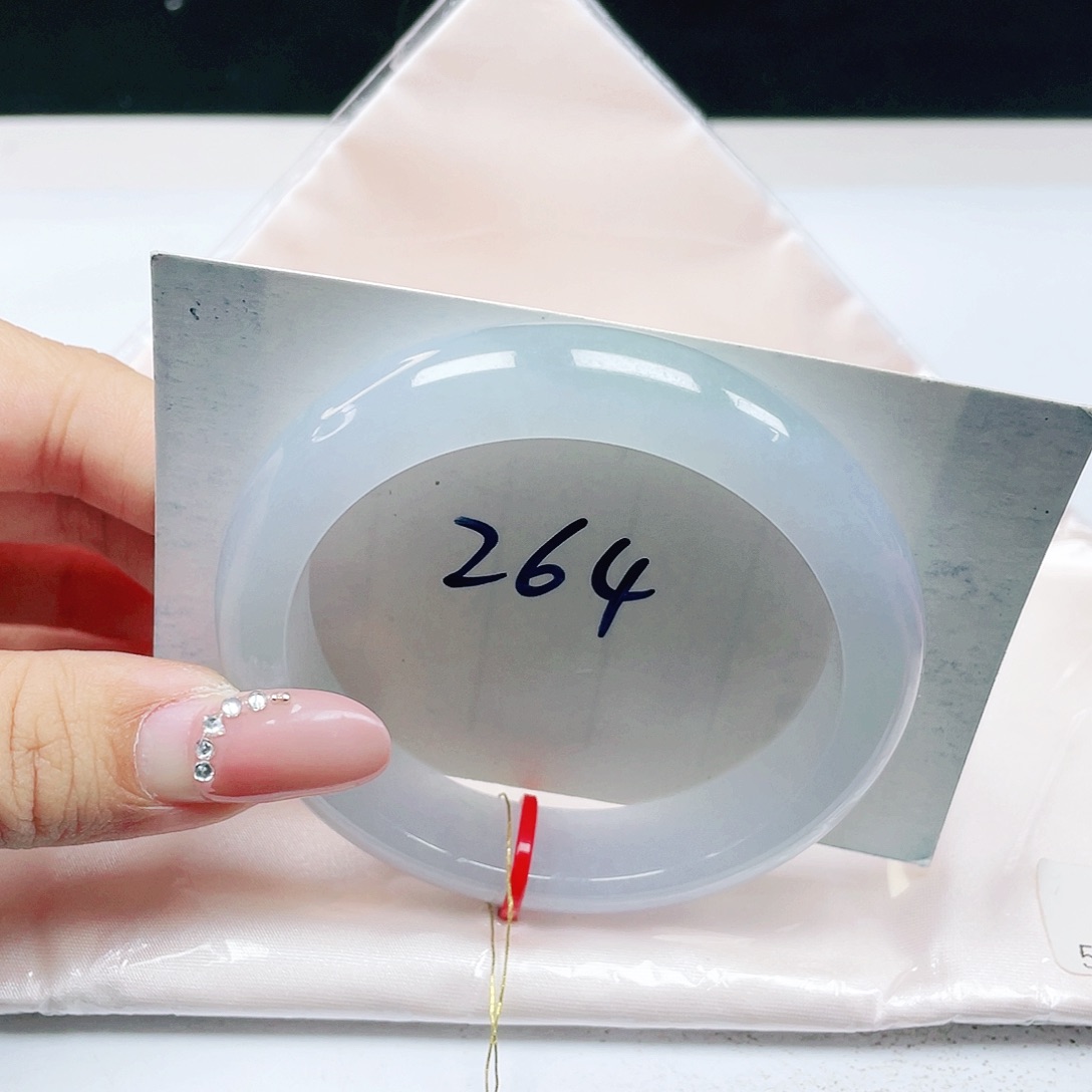 翡翠未镶嵌手镯 正圈54+