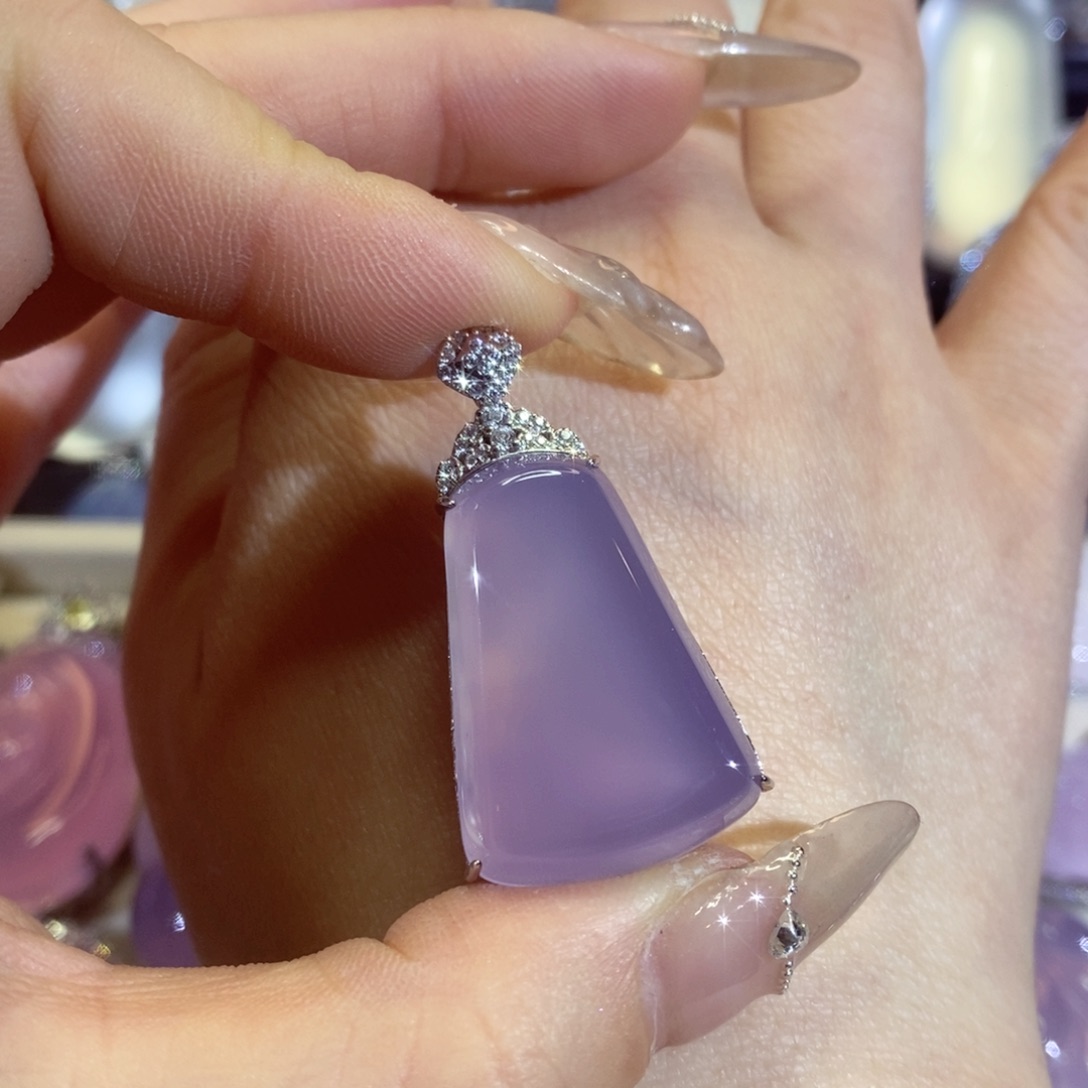 玛瑙/玉髓颈饰银S925镶嵌