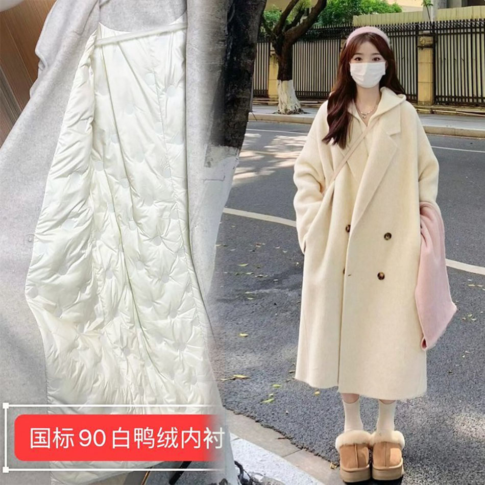 2025中长款毛呢外套女春秋冬季ins潮小个子高档休闲风衣呢子大衣