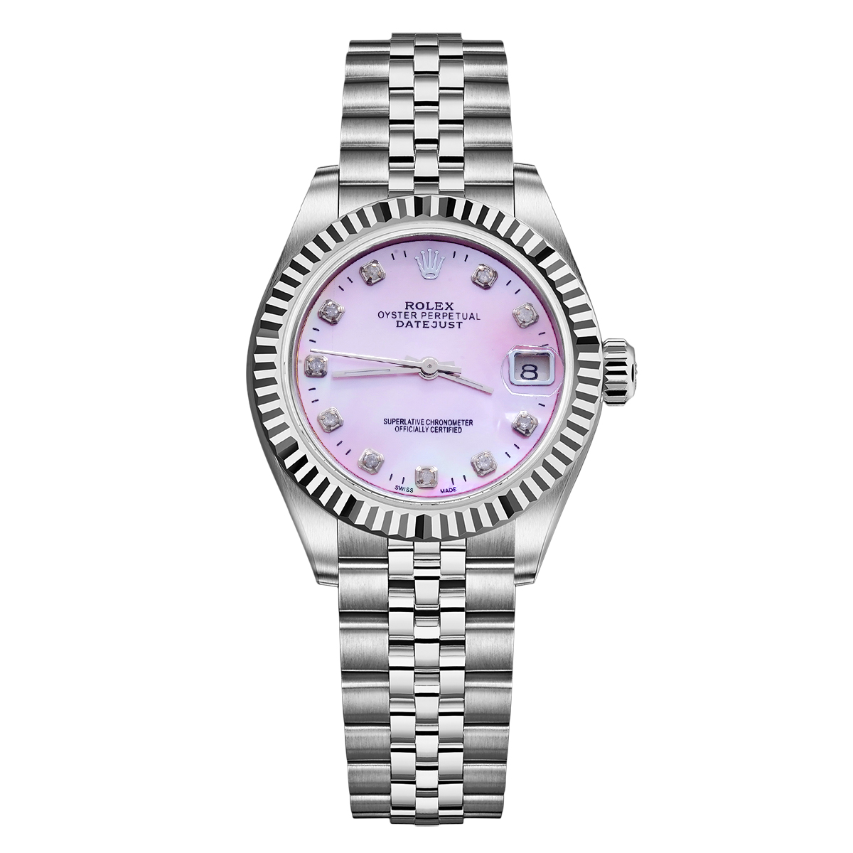99新 Rolex/劳力士 女装日志型系列68274粉盘腕表/WHP033904