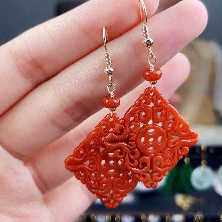 翡翠耳饰未镶嵌饰品