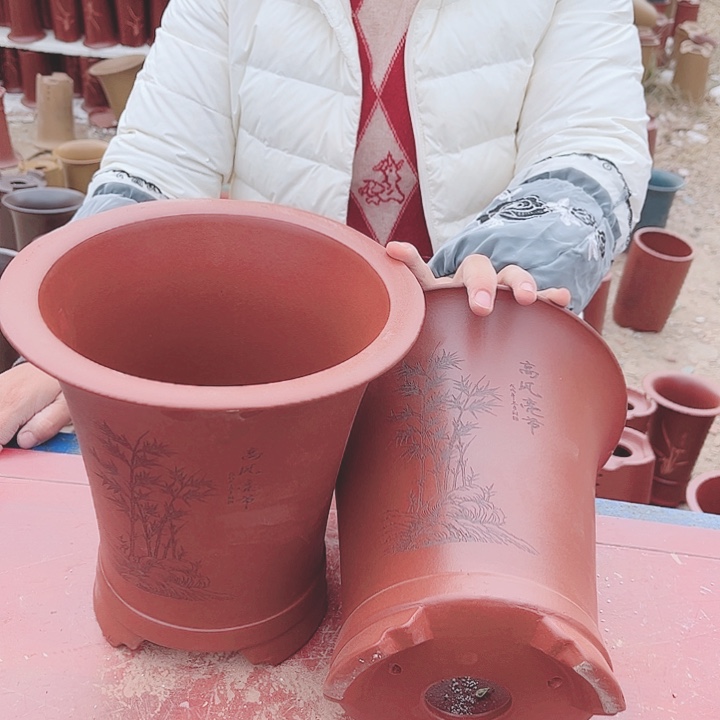 紫砂花盆宜兴紫砂精品花盆 