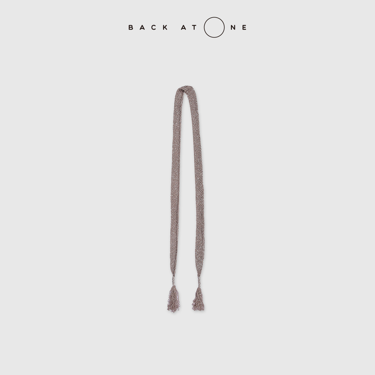 BackAtOne“精致氛围”奢耀R*W针织裸粉色亮片领带 BEF-3AR308H-K