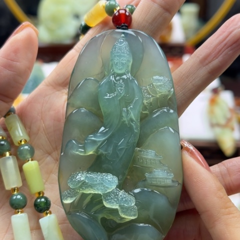 岫玉未镶嵌挂件挂件