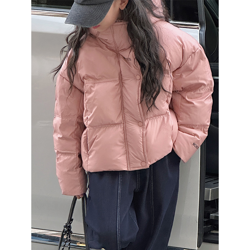 K27752反季清仓孙小美KIDS女童短款羽绒服儿童加厚外套冬装面包服
