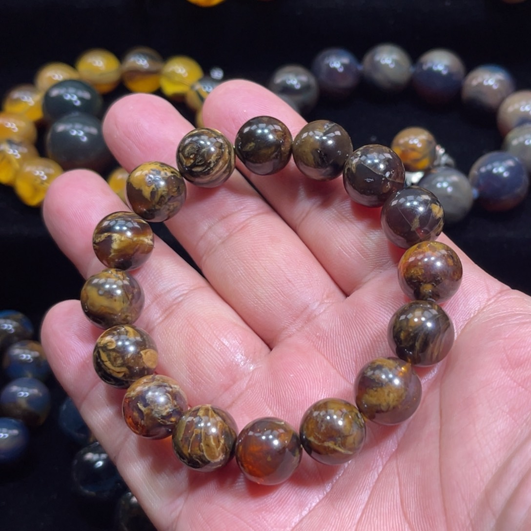 琥珀手链未镶嵌根珀手串