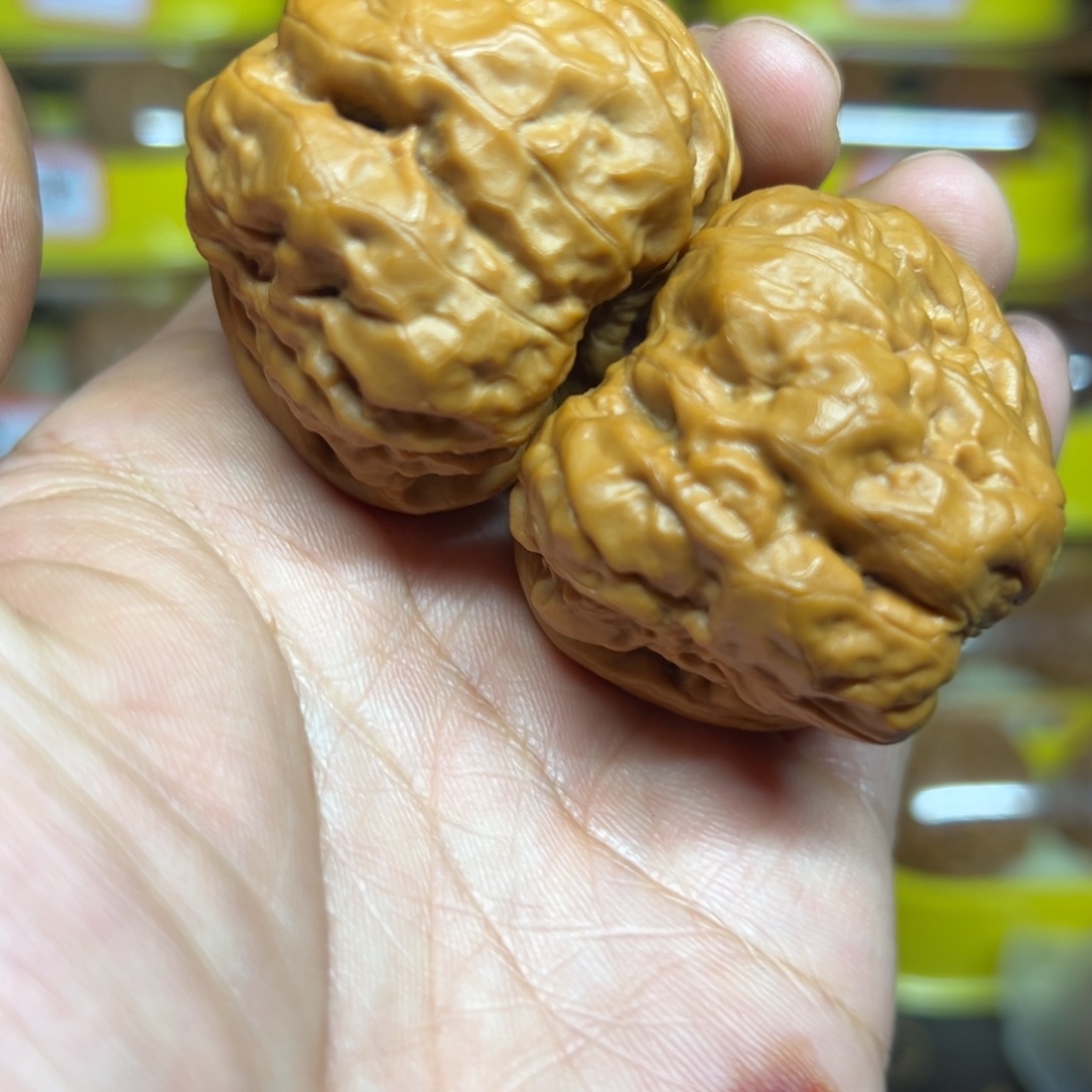 魚***肉把件文玩核桃蛤蟆头尺43