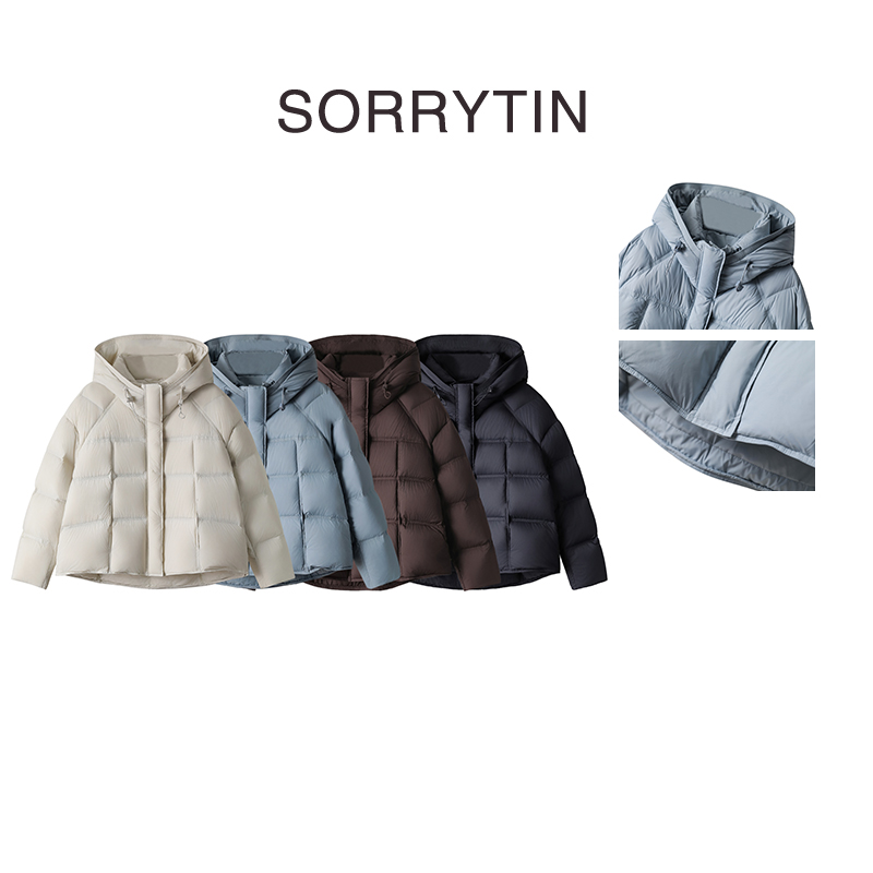 《美丽宇航员》SORRYTIN 温暖太空舱 美美泡泡的超轻短款连帽羽绒服