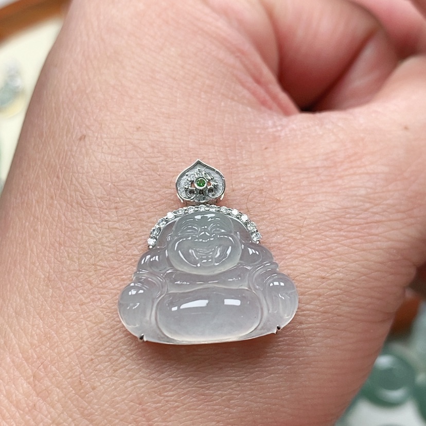 【闪购商品】翡翠吊坠(不含链)18K金镶嵌