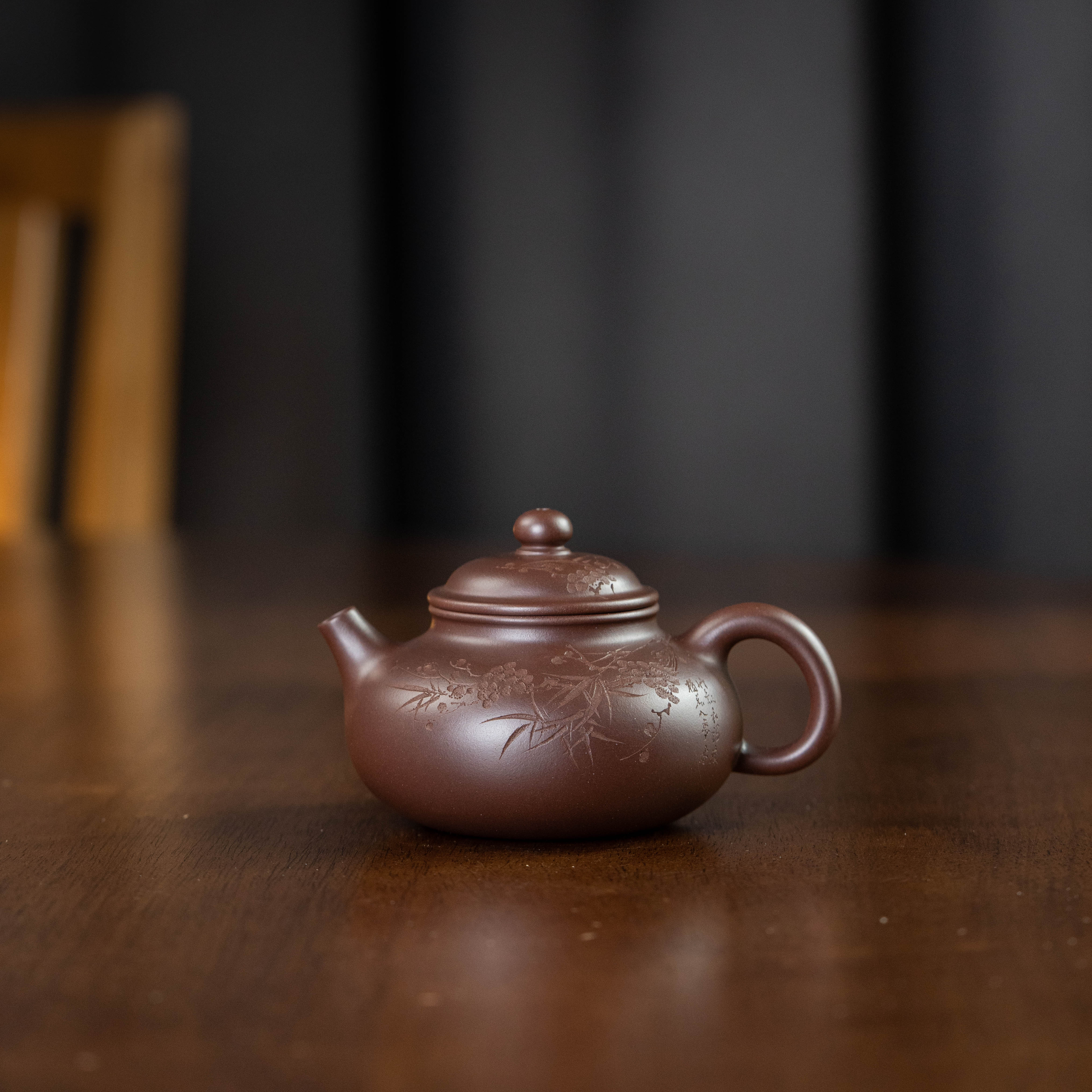 【文人山房】容天 王伟 老紫泥 160cc家用紫砂壶