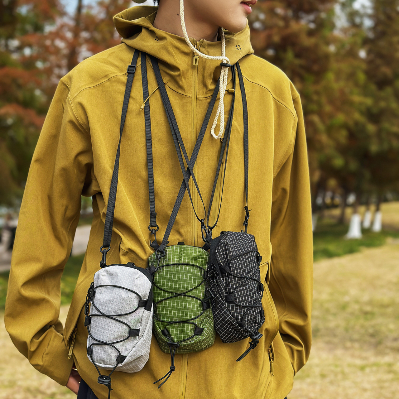 户外单肩包手机包腰包挂包登山徒步拓展手提包收纳防水背包副包