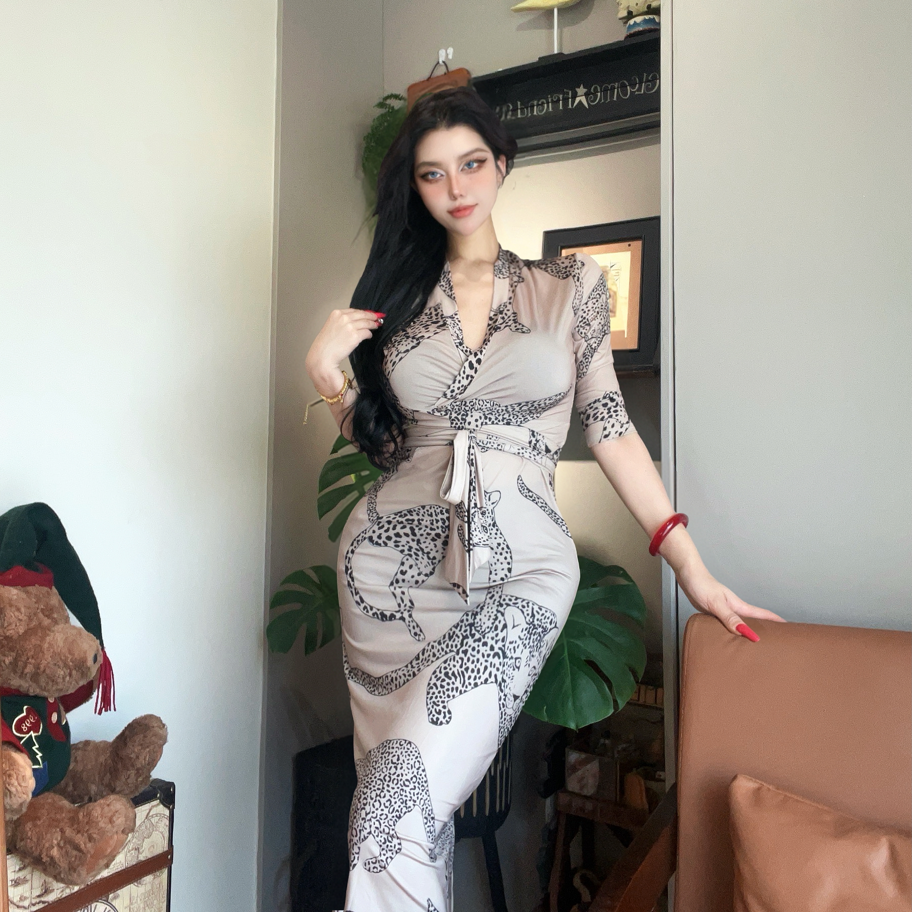 【人间尤物】新款夏季气质性感裙子高档时尚优雅