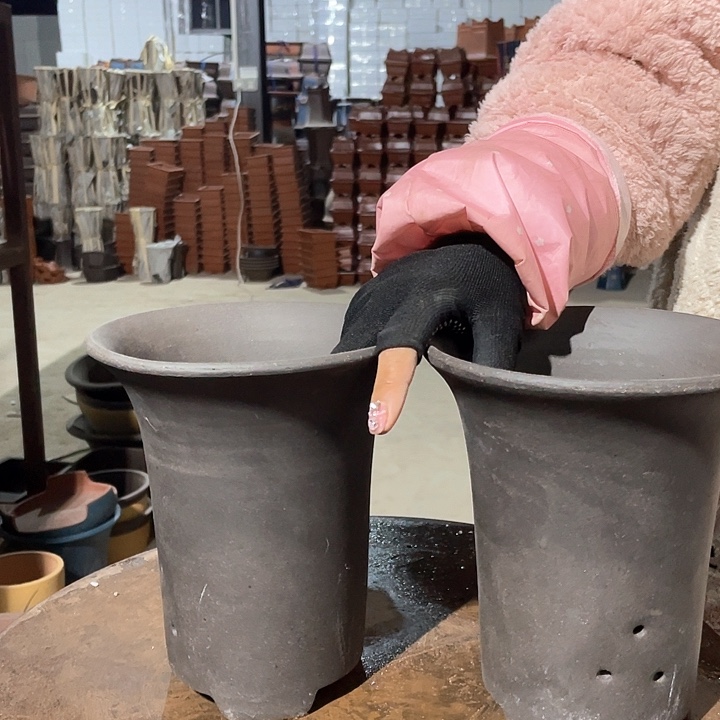 紫砂素面兰花盆18+18 花盆