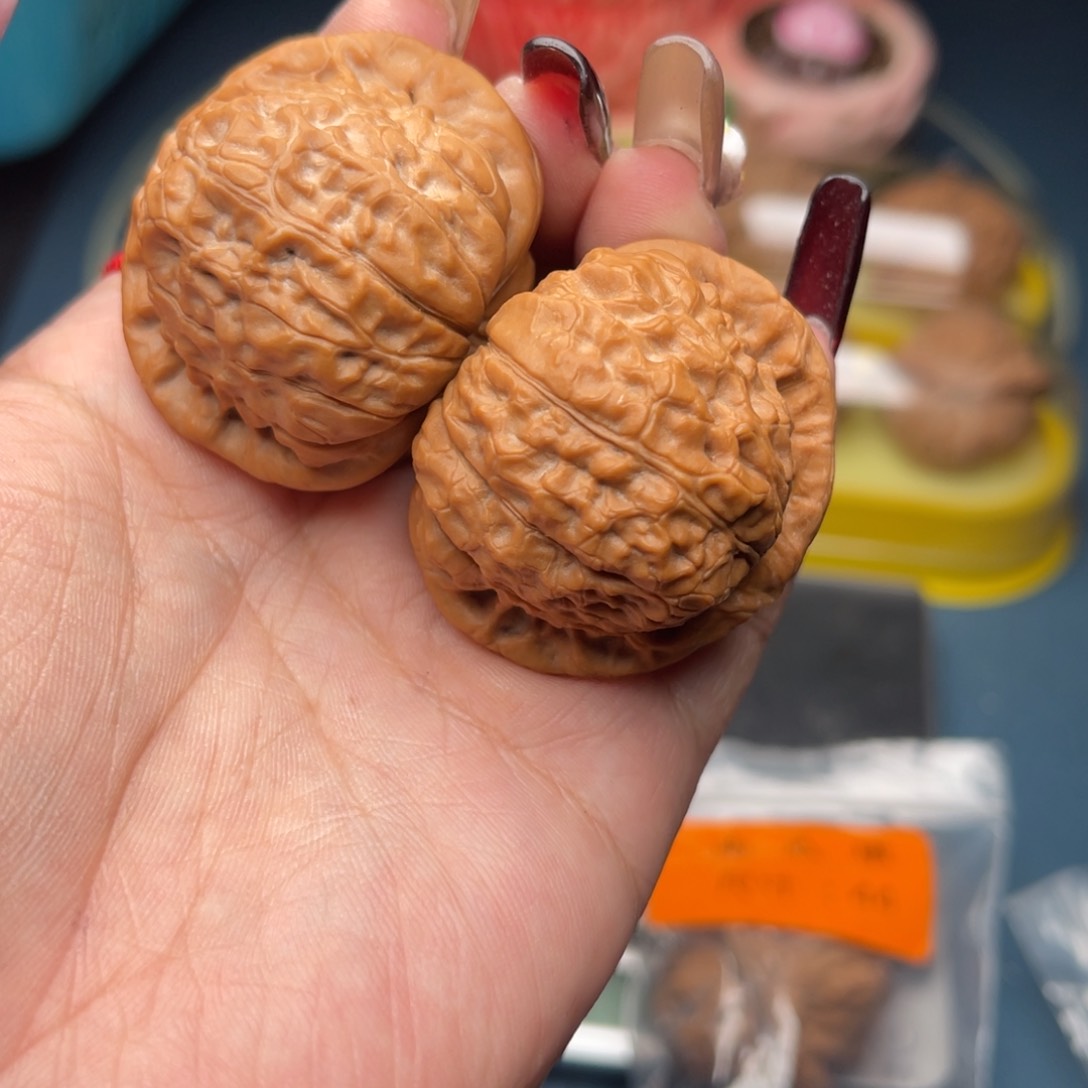 文玩核桃把件爱**桃南瓜墩42