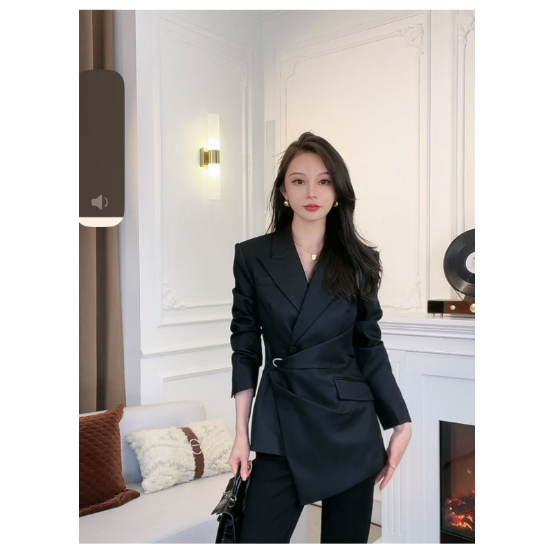 一琳Elin不规则西装西服设计感感气质修身时尚西装XMZH4436