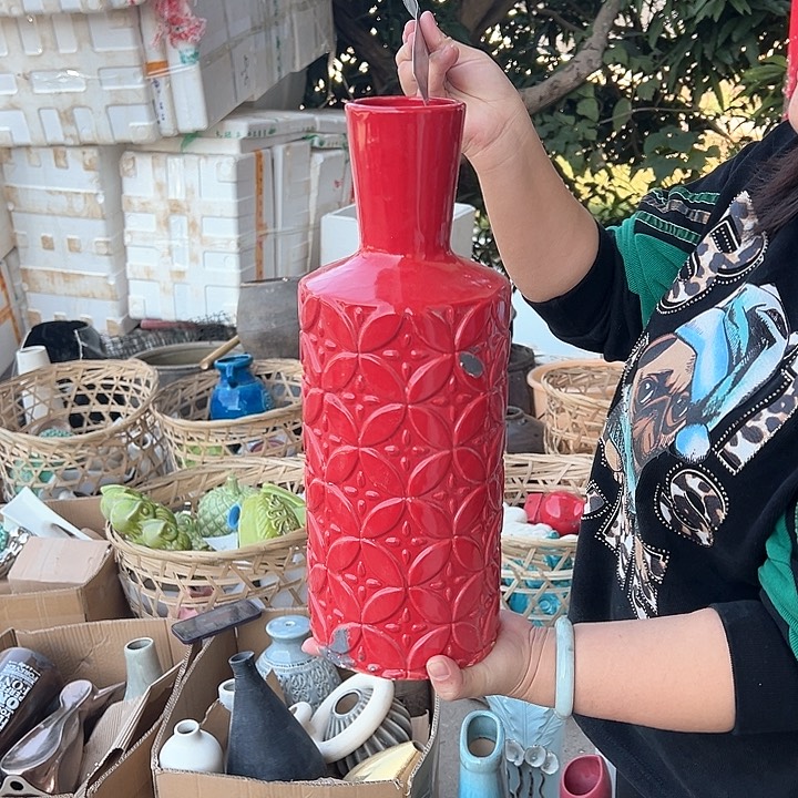 瓶高度39厘米口径6.5厘米微瑕捡漏