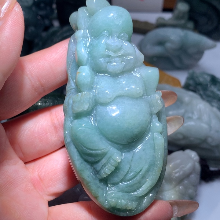 翡翠未镶嵌颈饰保真天然A货翡翠