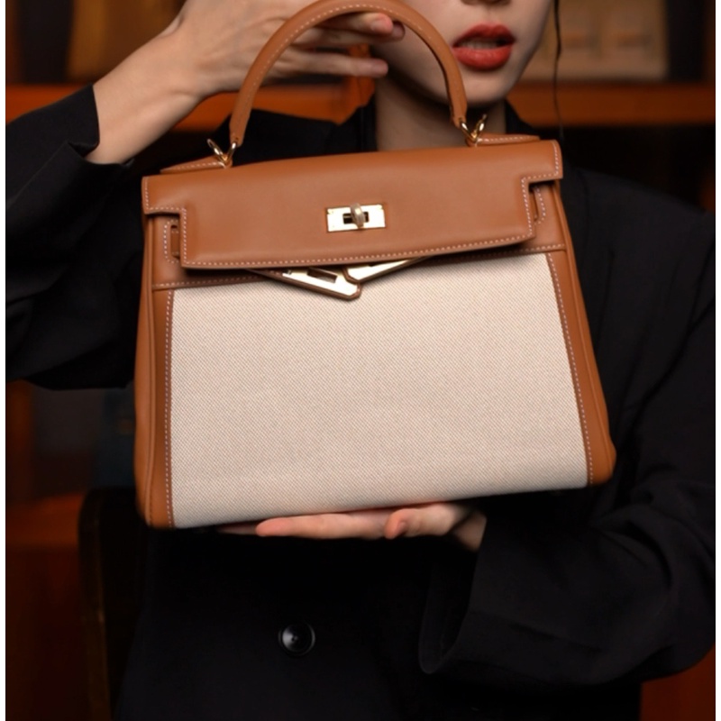 LEATHER BAG STUDIO 原创高定真皮包”凯丽“-H1267