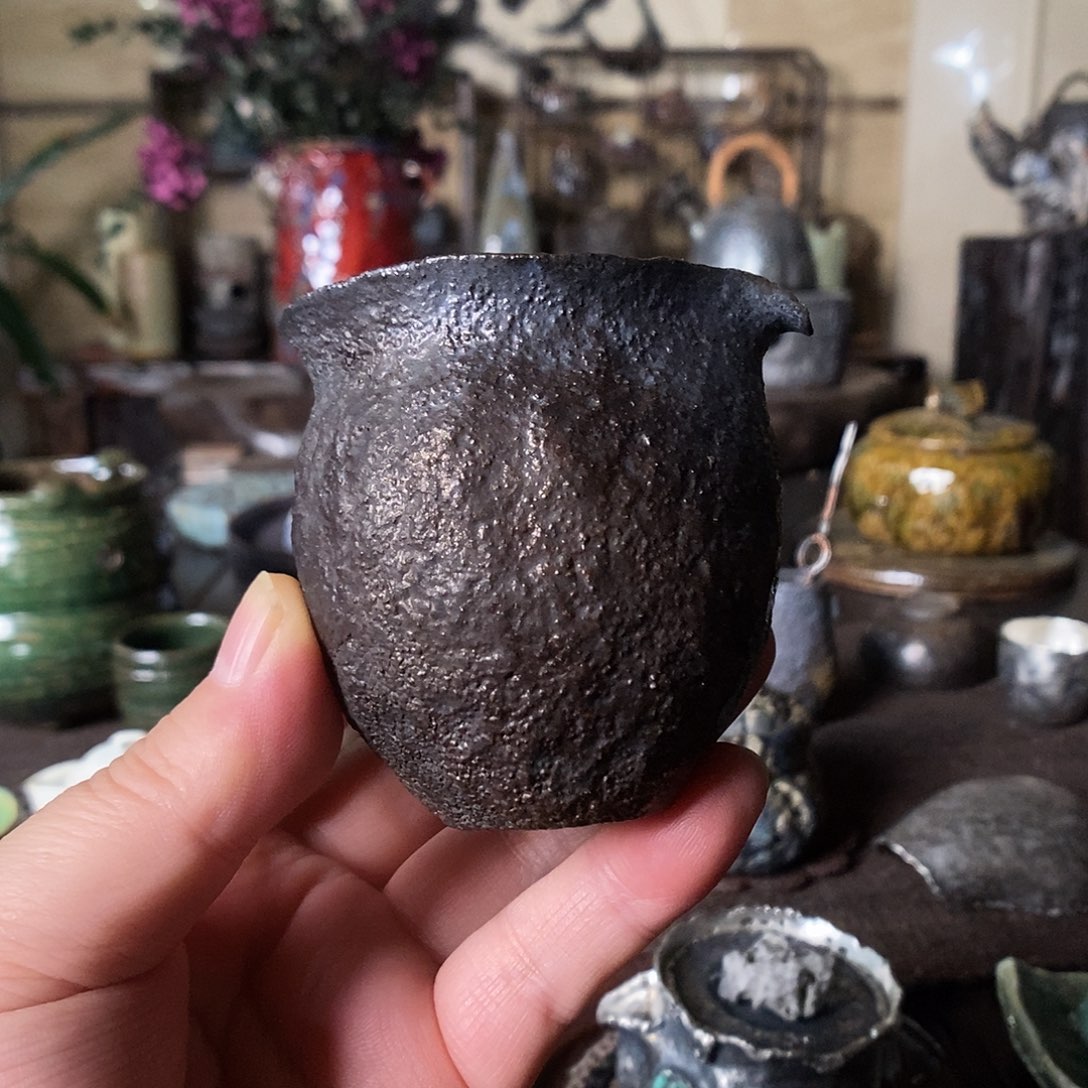 手工制作柴烧茶具