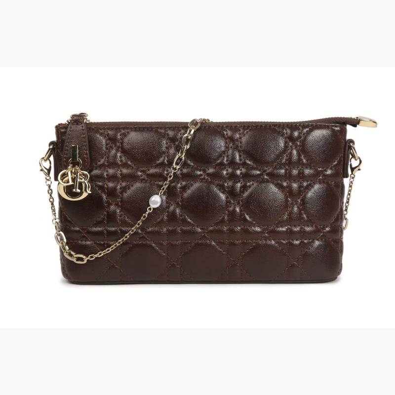 【尚恩CC】SKL-G8052-咖啡色-轻奢百搭手提腋下新款斜跨女包