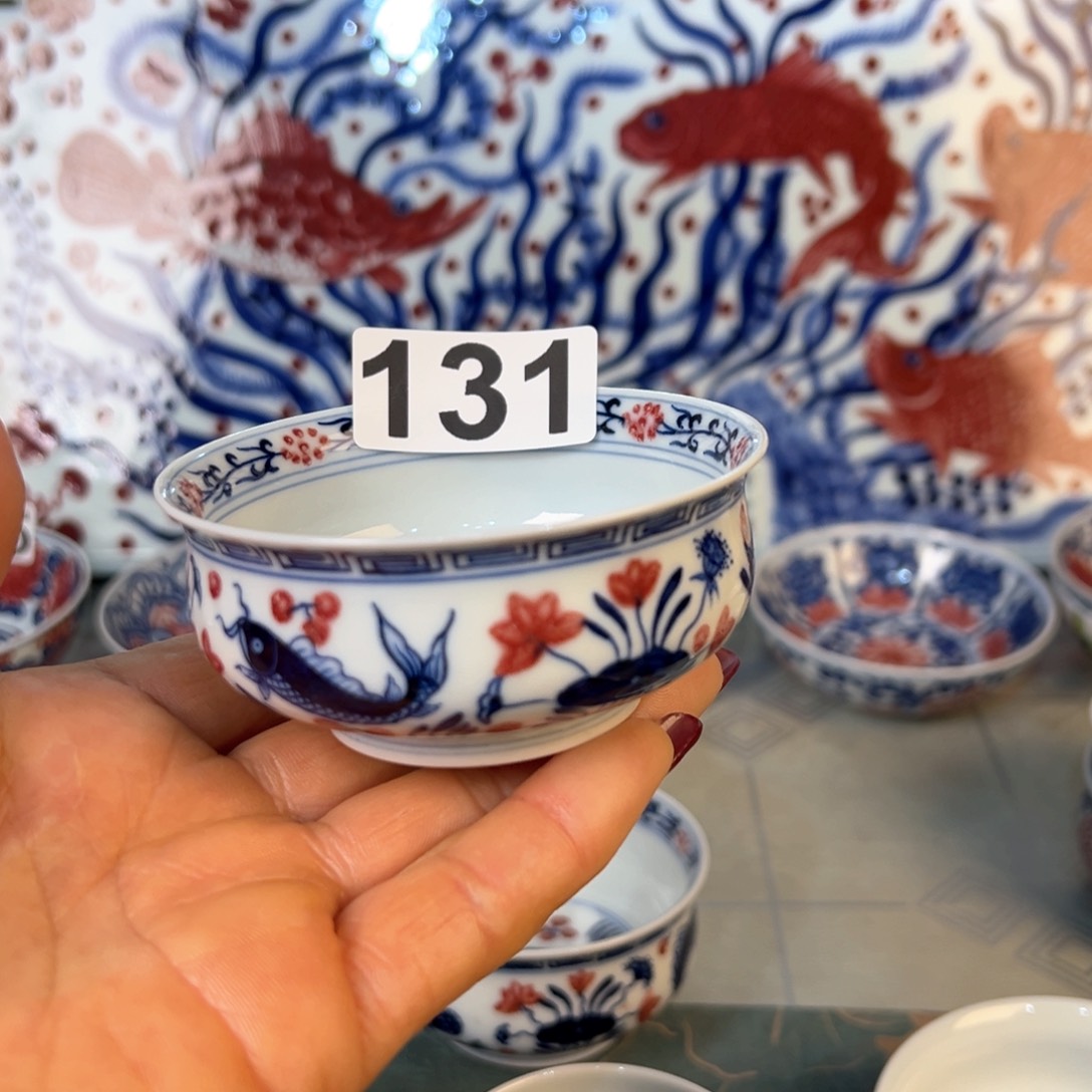 杯青花釉里红原矿