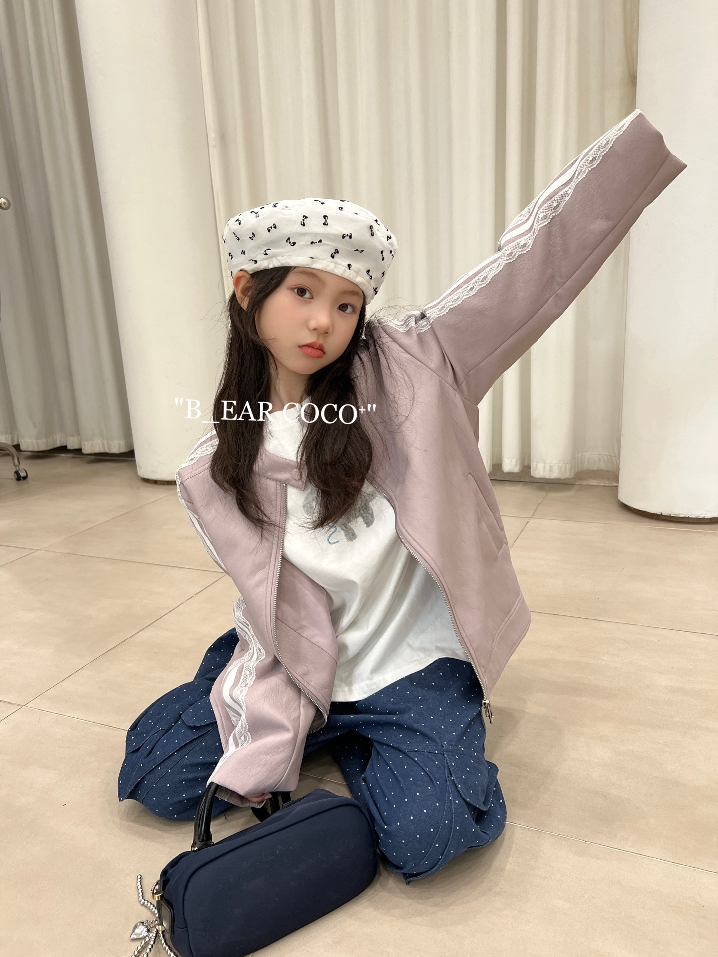 61190袖子花边皮衣外套 XXKK秋冬新款