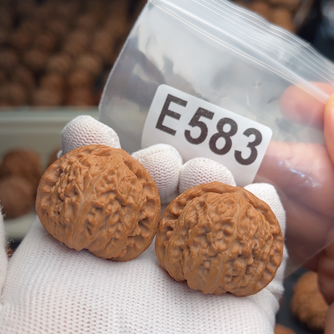 吊坠文玩核桃E583闷白37