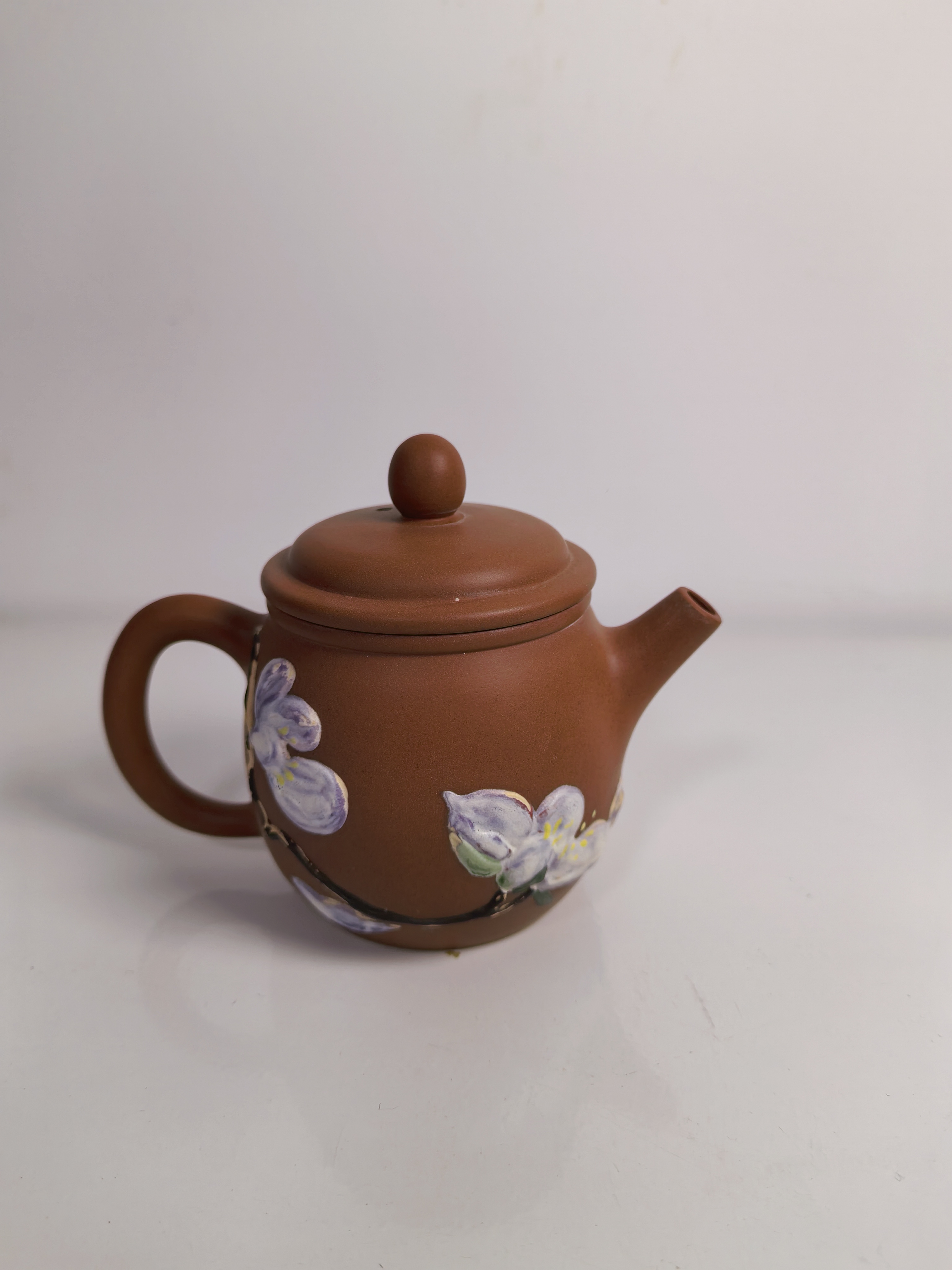 云南建水紫陶全手工堆绘带茶漏办公杯