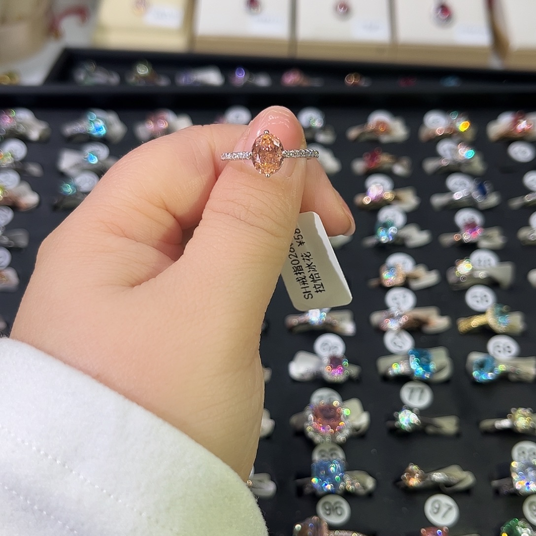 莫桑石非金属SH K白恰色冰花鸽子蛋-16