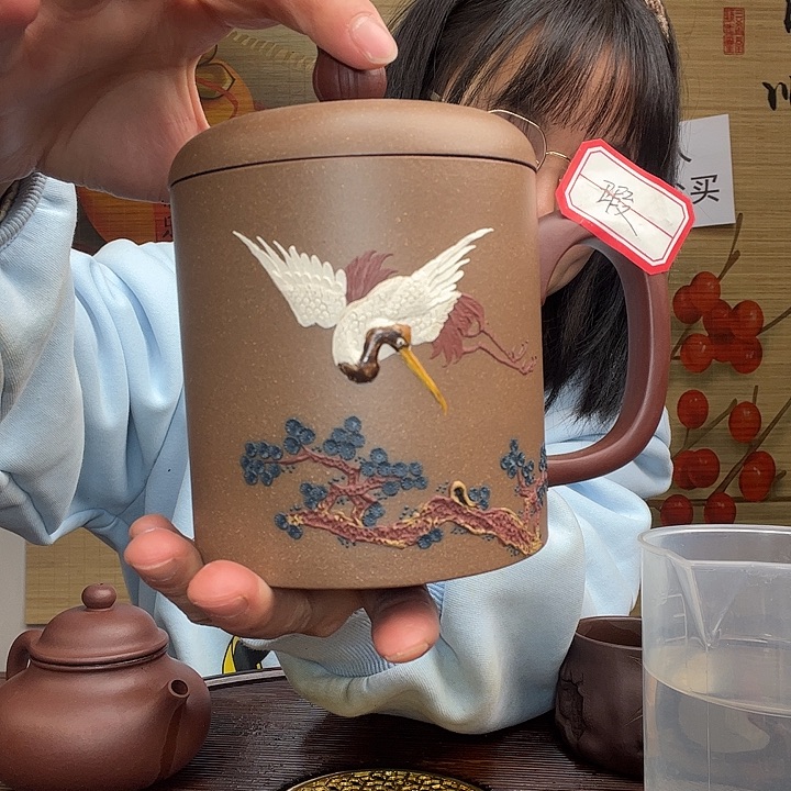 紫砂茶杯原矿紫砂杯