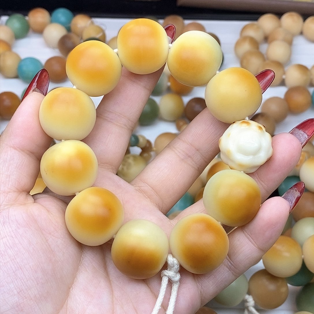 菩提根/象牙果手串小**.小魔仙 中大瑕 不退换