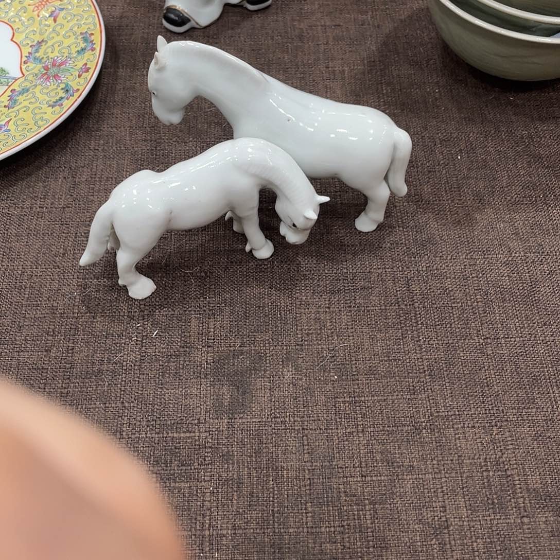 行****瓷片景德镇雕塑瓷厂小马