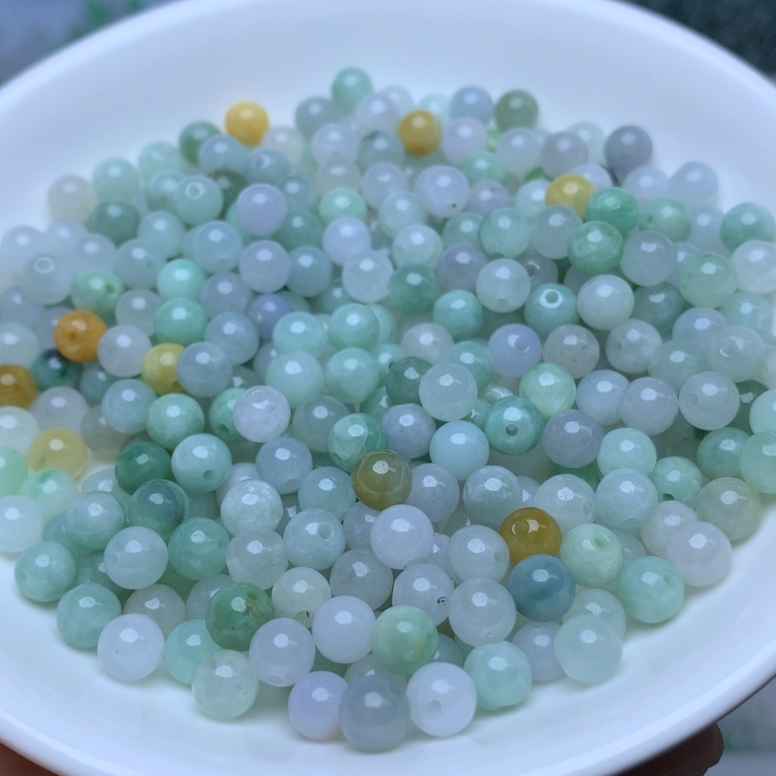 【闪购商品】翡翠手链未镶嵌卡5.3冰三彩50个