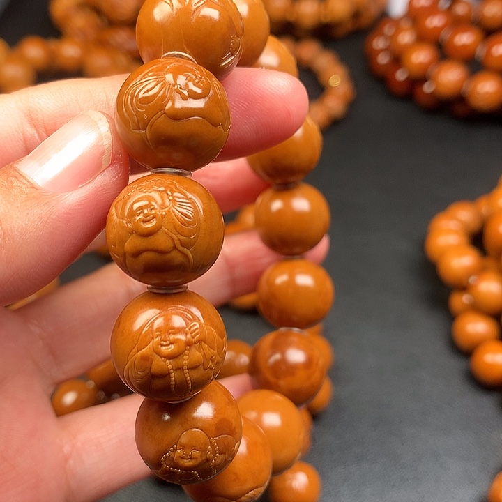 橄榄核手串/手链矿****肉处理货弥勒