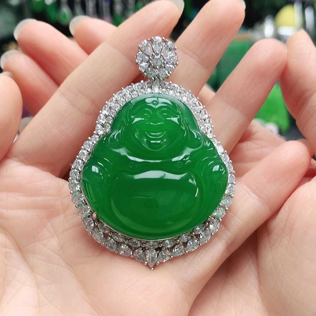 玛瑙/玉髓银S925镶嵌吊坠