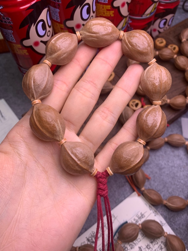 浩富铁核 梅林铁核三花21/28短圆原皮梅林铁核橄榄核素串手串文玩