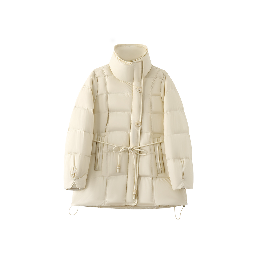 立领线条感保暖加厚面包服休闲羽绒服外套12355