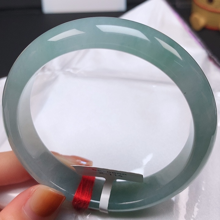 翡翠未镶嵌手镯天然翡翠A货 55