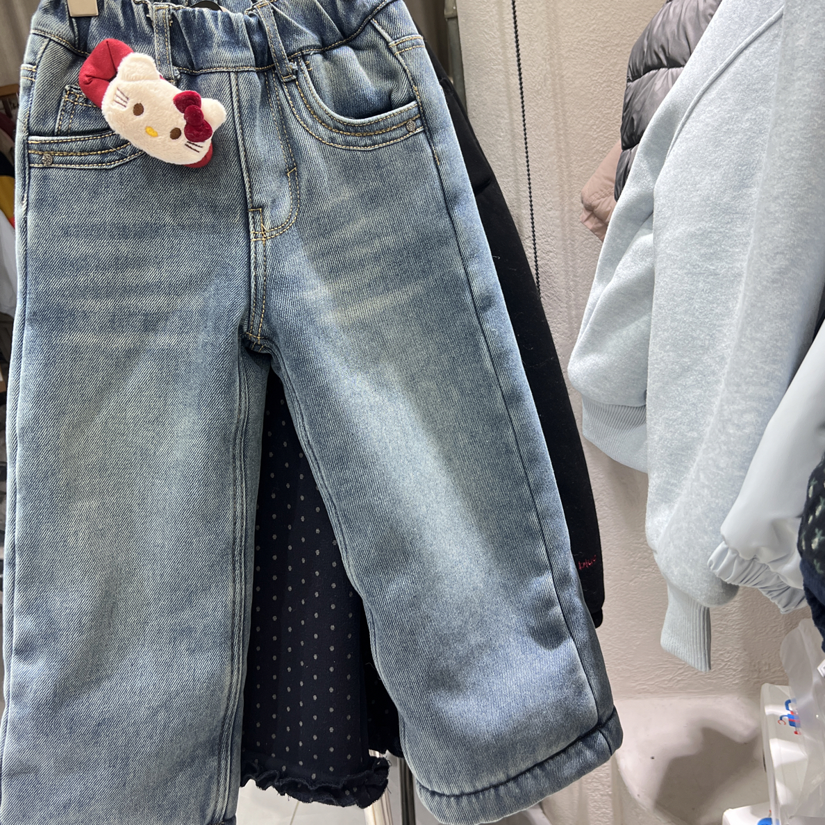 特厚！一件过冬儿童牛仔裤