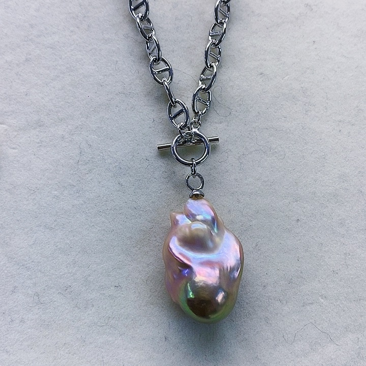 银S925镶嵌耳饰淡水珍珠?****?