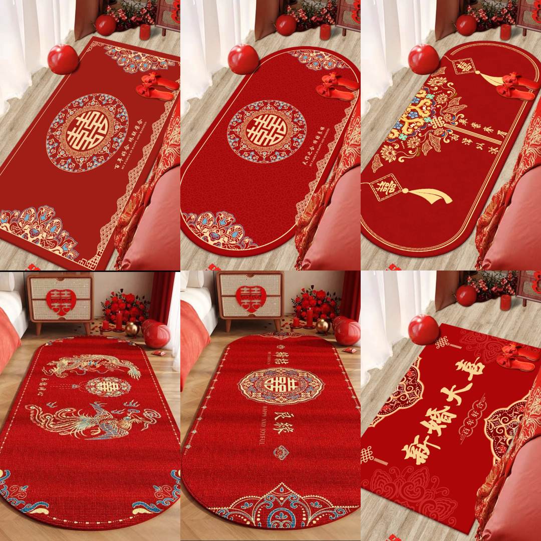 【多款床边地毯】多材质-床边-床尾-结婚地毯---实物以直播间为准