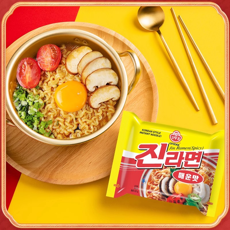 【方便面】 不倒翁 金拉面辣味 120g/袋 韩国进口