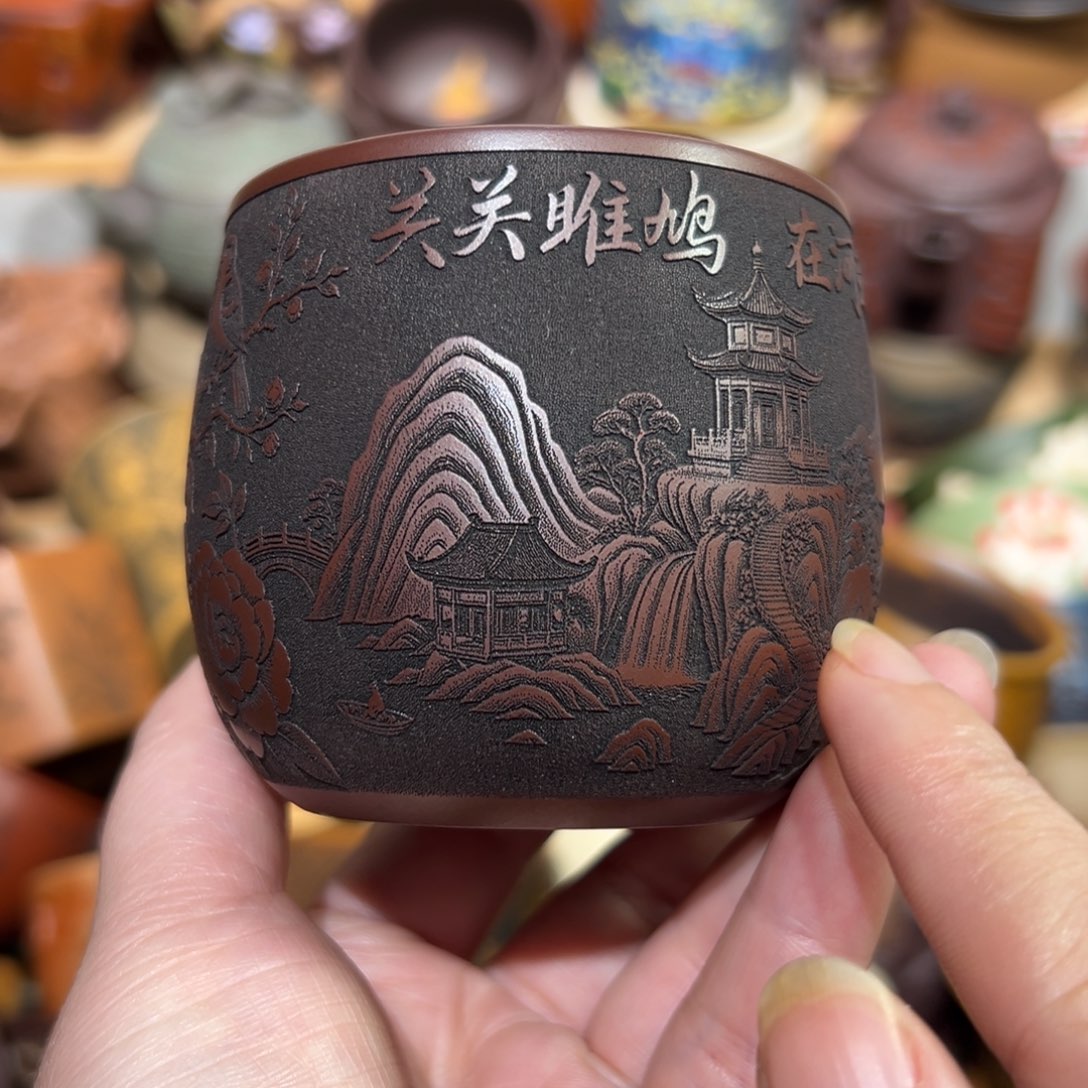 茶杯紫砂宜兴紫砂主人杯