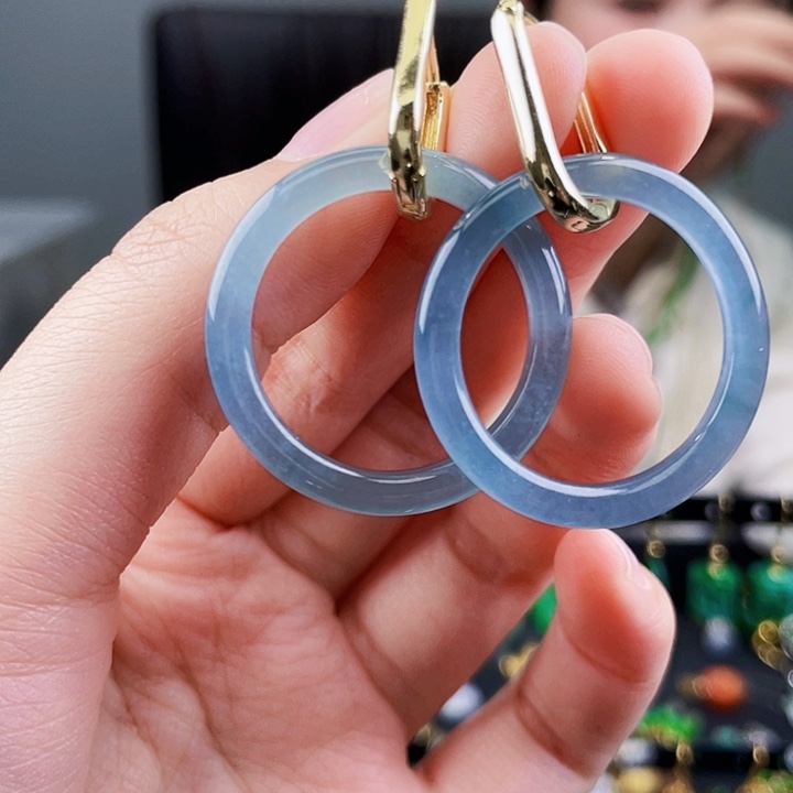 翡翠耳饰未镶嵌饰品