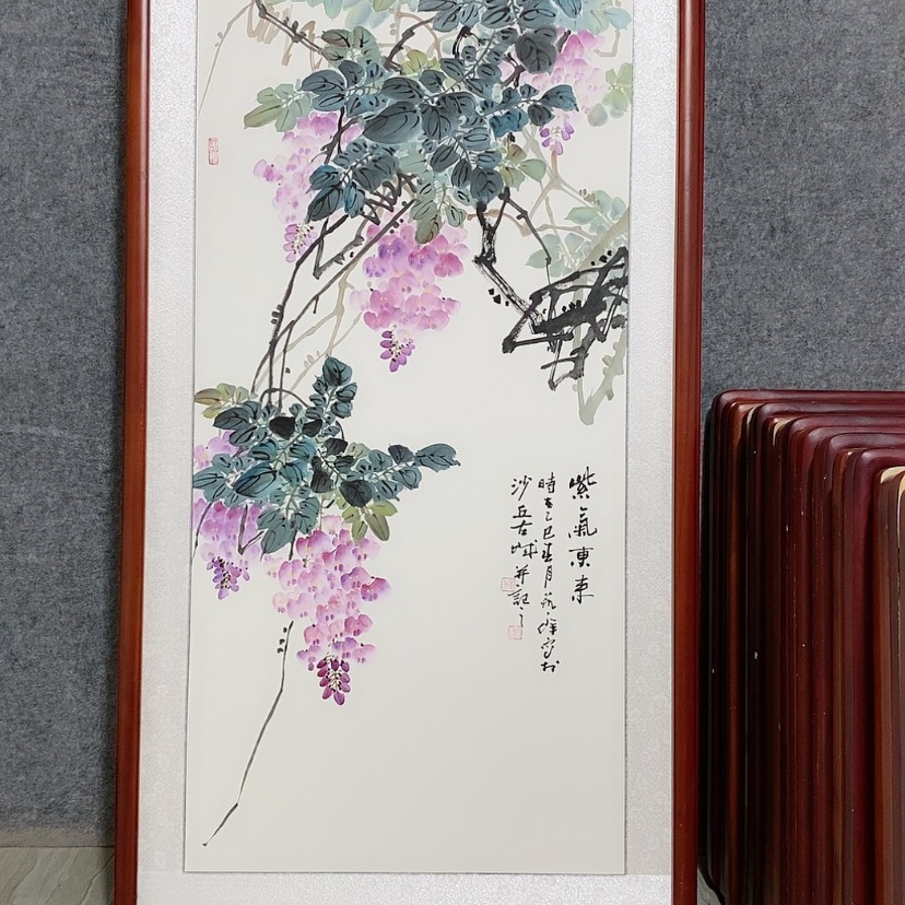 【闪购商品】国画人***天书画作品带框125×65厘米