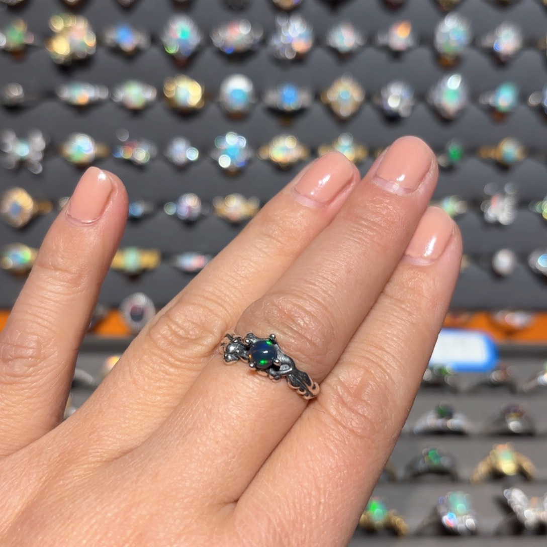 海蓝宝石戒圈银S925镶嵌