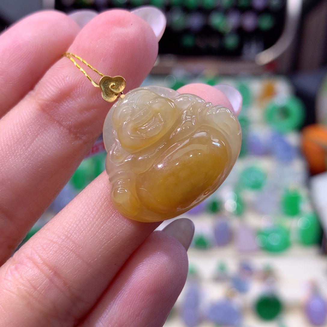 翡翠颈饰18K金镶嵌翡翠