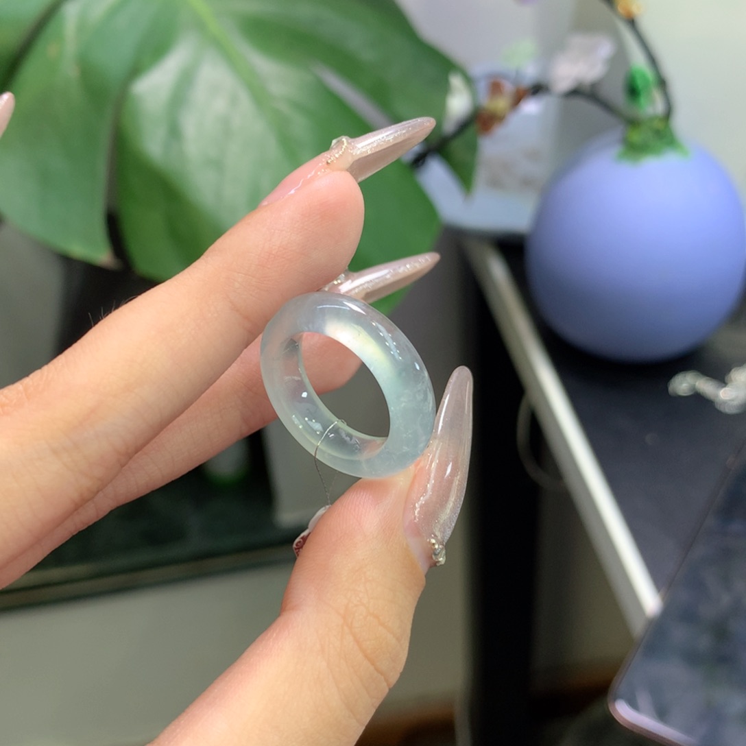 翡翠戒指未镶嵌13白月光